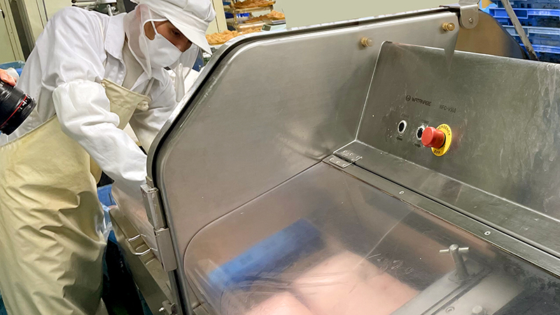 薄切り肉の加工